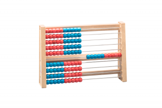 Abacus with 100 balls red / blue RE-Wood®