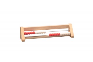 Abacus with 20 balls. red / white