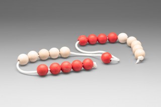 Linex Arithmetic Bead String, 100 Ball, Red/White