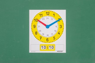 Folienuhr magnetisch die Tafel Uhrzeit lernen analog & digital Grundschule  - Wissner® aktiv lernen, Mathe-Lernmaterialien online kaufen