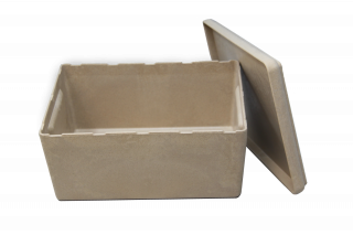 RE-Wood® Box big. with lid. natural colours