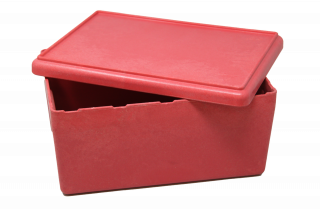 RE-Wood® Box big. with lid. red