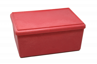 RE-Wood® Box big. with lid. red