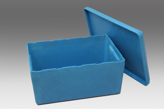 RE-Wood® Box big. with lid. blue