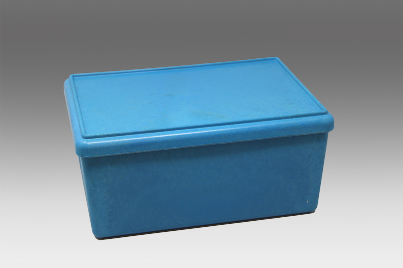 RE-Wood® Box big. with lid. blue