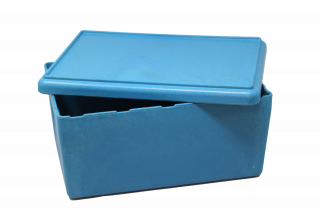 RE-Wood® Box big. with lid. blue