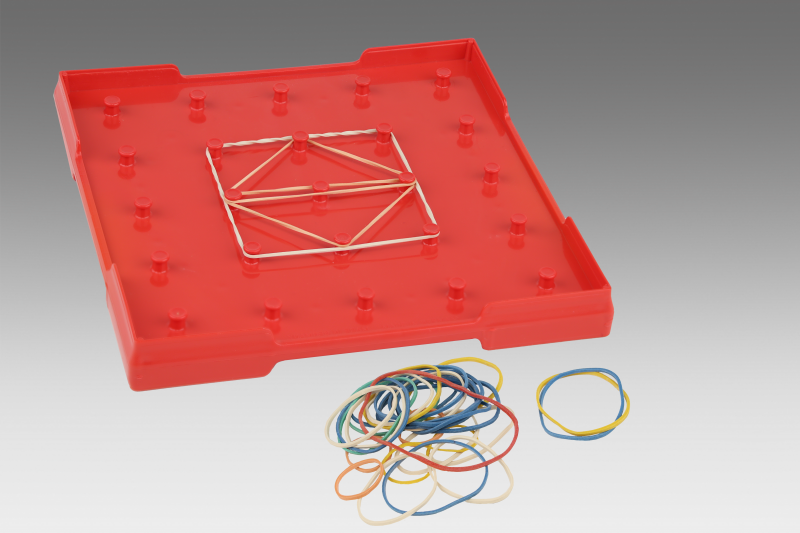 Geoboard small double sided red