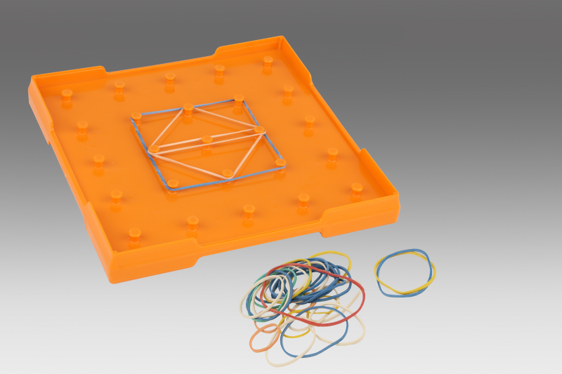 Geoboard small double sided orange