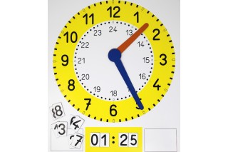 Folienuhr magnetisch die Tafel Uhrzeit lernen analog & digital Grundschule  - Wissner® aktiv lernen, Mathe-Lernmaterialien online kaufen