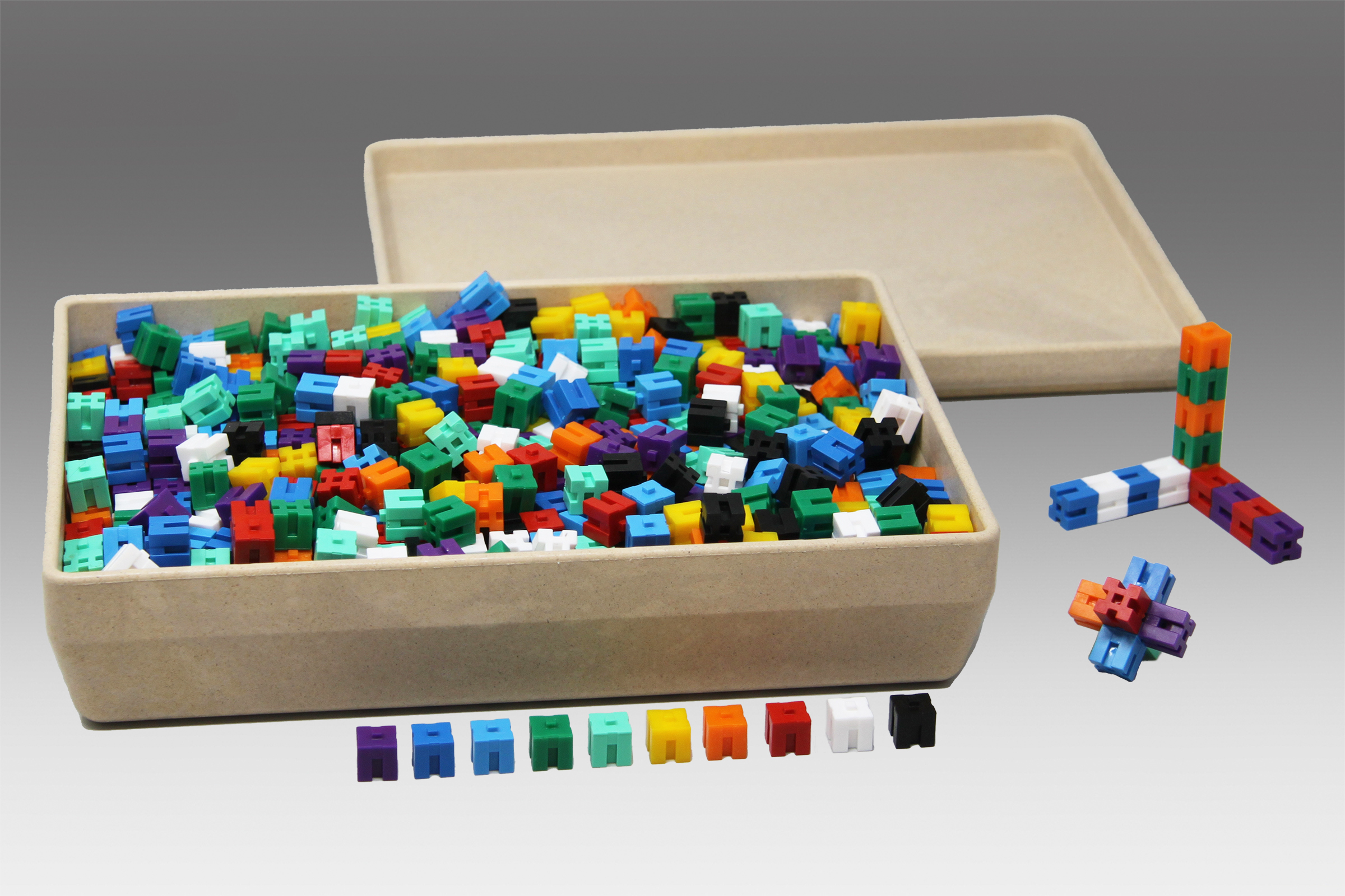 Interlocking Weight Cubes in 10 colors (1000 pcs)