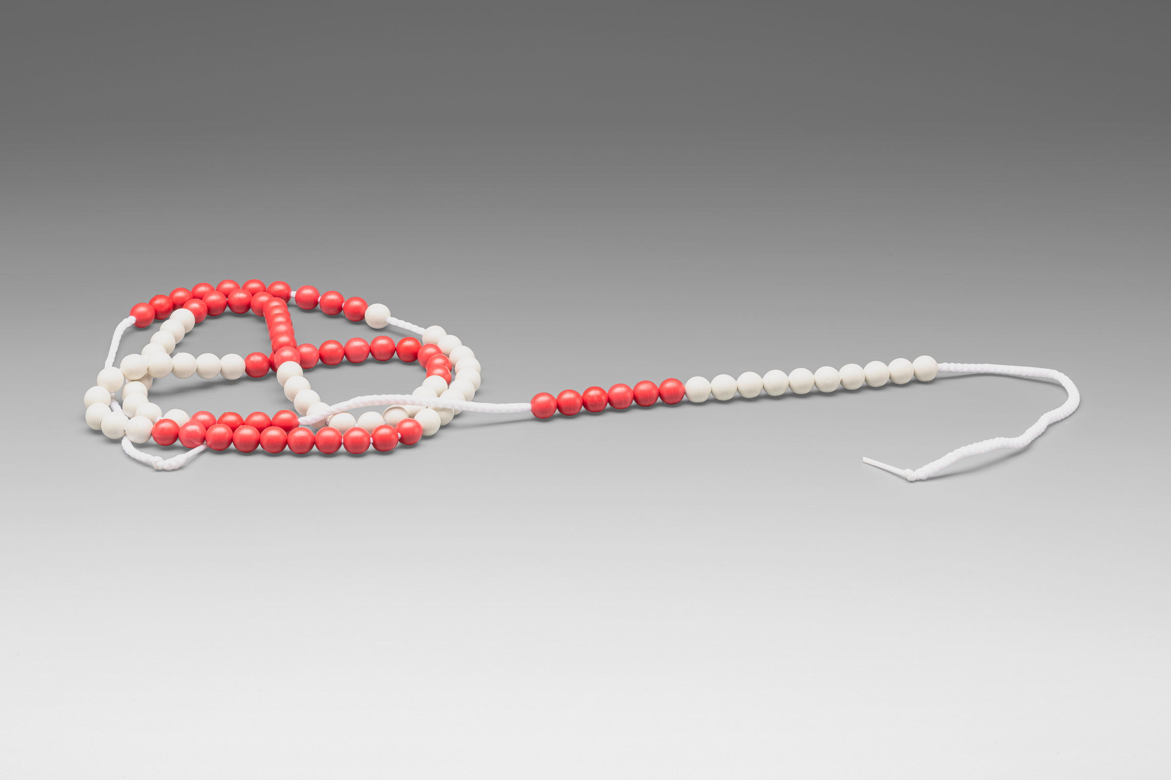 100 Bead String red/white