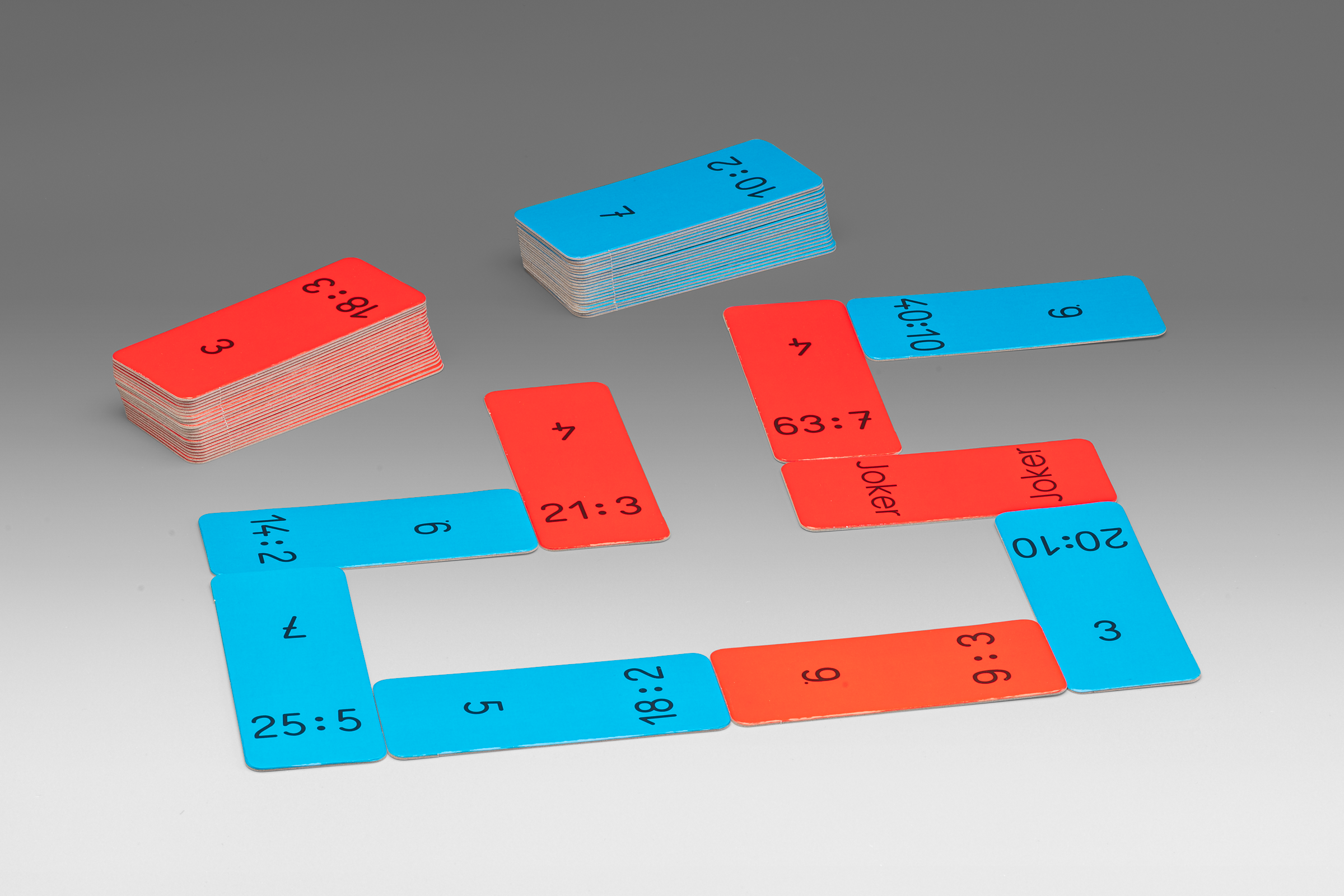 Domino  Division im 100er Zahlenraum