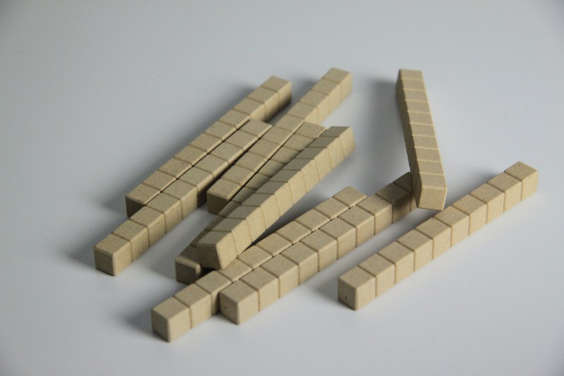 Dienes Base Ten Rods in natural colors (10 pcs)