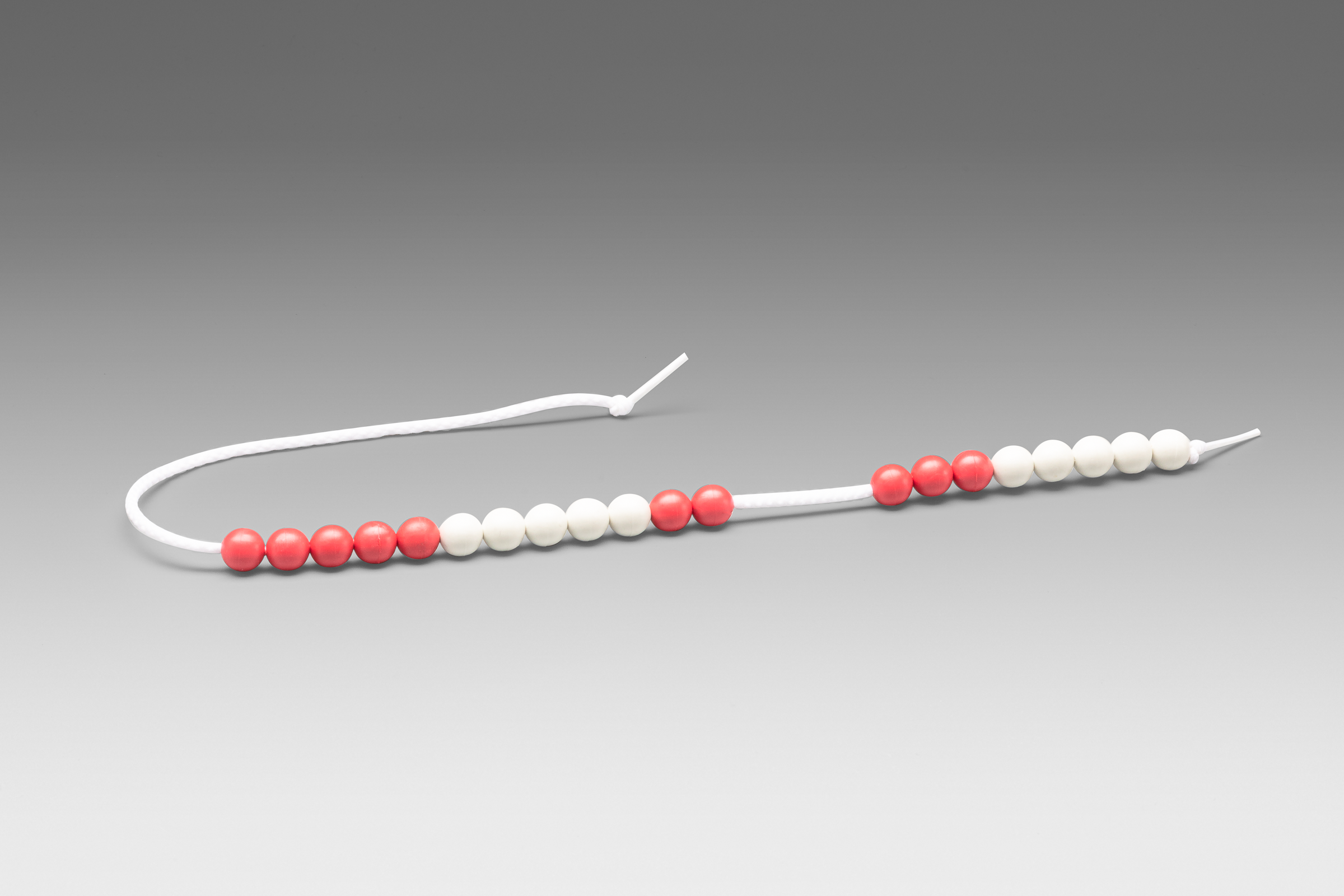 20 bead string red/white